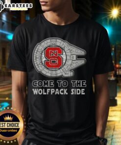 Good Star Wars Come To The NC State Wolfpack Side T-Shirt featuring a fun design for fans of both Star Wars and NC State.