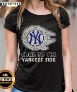 Good Star Wars New York Yankees Side Ladies Tee featuring a stylish design for fans of both franchises.