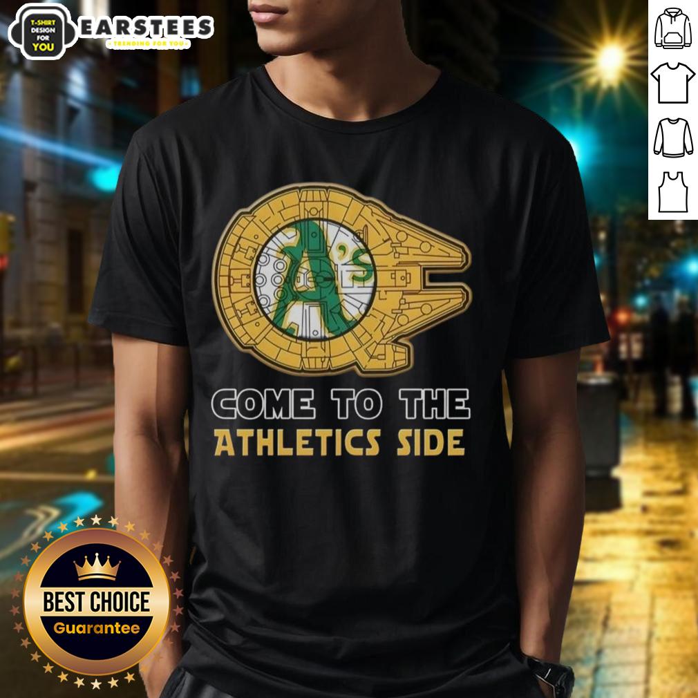 good-star-wars-come-to-the-oakland-athletics-side-t-shirt Good Star Wars Come To The Oakland Athletics Side T-Shirt featuring a playful design for A's fans and Star Wars enthusiasts.