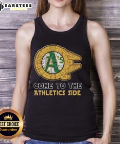 Good Star Wars Come To The Oakland Athletics Side Tank Top featuring a stylish design for baseball and sci-fi fans.