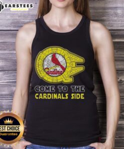Good Star Wars Come to the St. Louis Cardinals side tank top featuring a unique design for baseball and sci-fi fans.