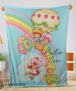 Good Strawberry Shortcake Cartoon With Friends Blanket – Customize Blanket
