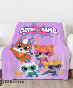 Good Super Kitties Assemble Feline Heroes In Action Blanket Fleece Customized Blanket - Image 2