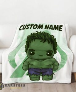Good Superhero Marvel Avenger Chibi Hulk Blanket Fleece Customized Blanket - Image 2