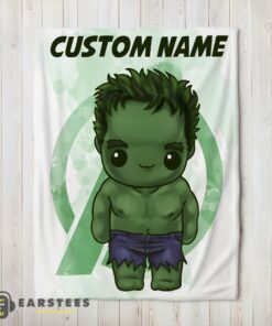 Good Superhero Marvel Avenger Chibi Hulk Blanket Fleece Customized Blanket