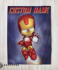 Good Superhero Marvel Avenger Chibi Iron Man Blanket Fleece Customized Blanket