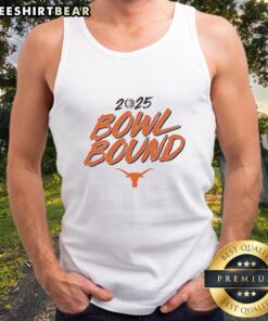 Good Texas Longhorns Football 2025 Bowl Bound tank top showcasing team spirit and style for fans.