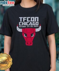 Good-TFCon Chicago Bulls Ladies Tee, October 24-26, 2025, featuring vibrant graphics and stylish design for fans.