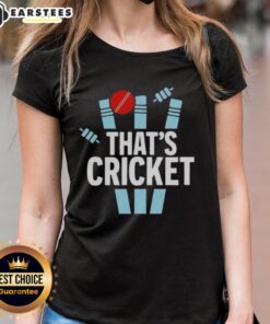 Good That's Cricket logo on a stylish ladies' tee, perfect for cricket enthusiasts and casual wear.