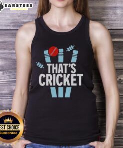 Good That's Cricket logo tank top featuring a stylish design perfect for cricket fans and casual wear enthusiasts.