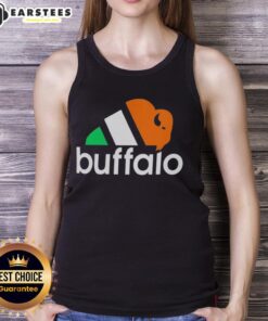 Buffalo Bills logo parody on a tank top, featuring a playful design celebrating the 'Good-The-City-With-Three-Seasons' theme.