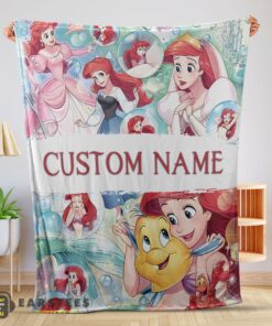 Good The Little Mermaid Blanket Ariel Princess Fleece Family Princess Customized Blanket