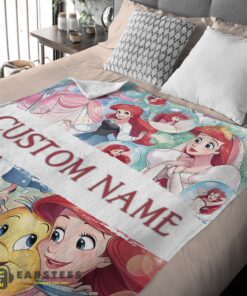 Good The Little Mermaid Blanket Ariel Princess Fleece Family Princess Customized Blanket - Image 2