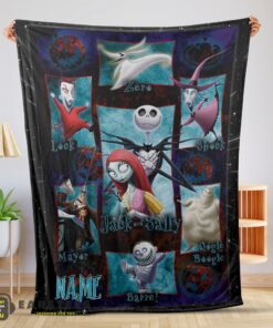 Good The Nightmare Before Christmas Jack Skellington Family Halloween Customized Blanket
