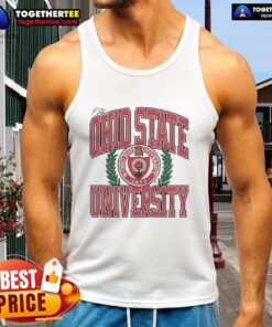 Good Ohio State University logo tank top featuring bold design and vibrant colors, perfect for fans and casual wear.