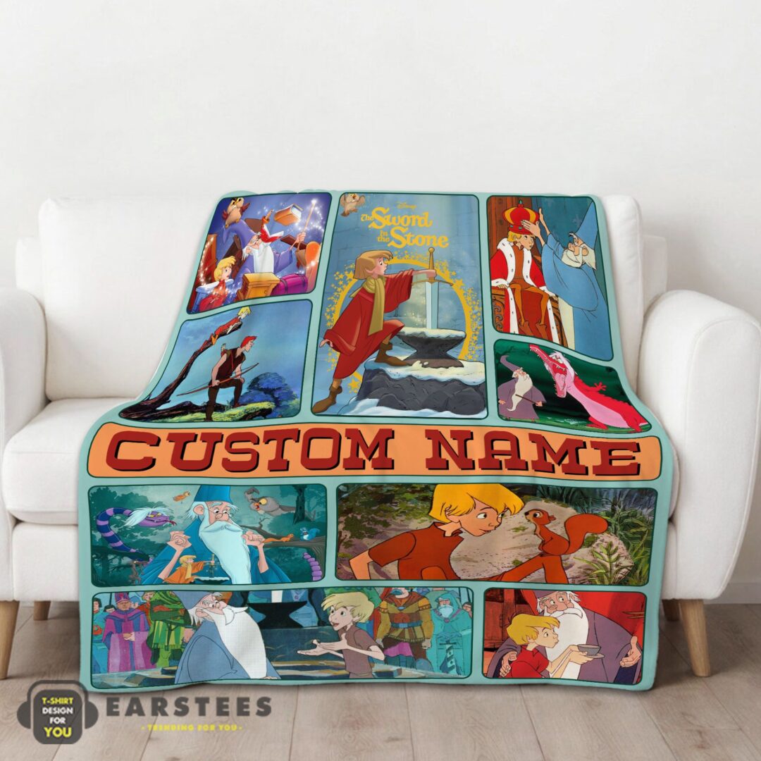 good-the-sword-in-the-stone-magical-journey-collage-blanket-fleece-customized-blanket-mk-01 Good The Sword In The Stone Magical Journey Collage Blanket Fleece Customized Blanket - Image 2