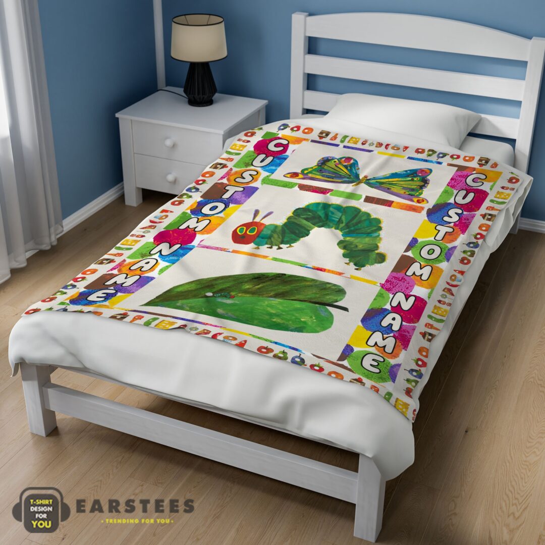 good-the-very-hungry-caterpillar-blanket-fleece-customized-blanket-mk-02 Good The Very Hungry Caterpillar Blanket Fleece Customized Blanket - Image 3