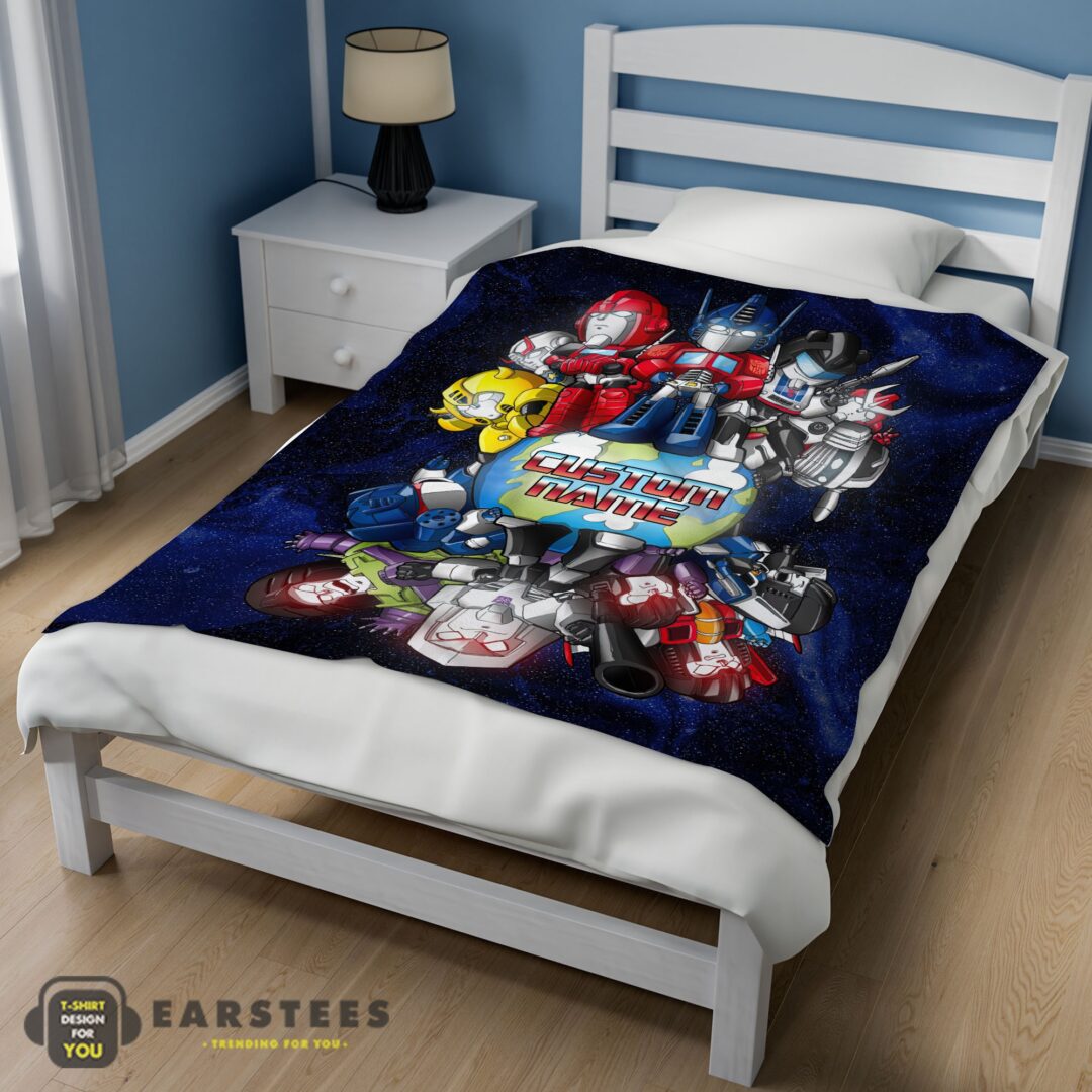 good-transformers-team-chibi-cute-fleece-blanket-e28093-customize-blanket-mk-02 Good Transformers Team Chibi Cute Fleece Blanket Customize Blanket - Image 3