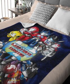 Good Transformers Team Chibi Cute Fleece Blanket Customize Blanket - Image 2