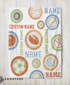 Good Types of Sports Balls Blanket Fleece Customized Blanket