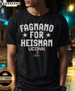 Good UConn Football Joe Fagnano For Heisman T-Shirt featuring bold graphics celebrating UConn's star quarterback.