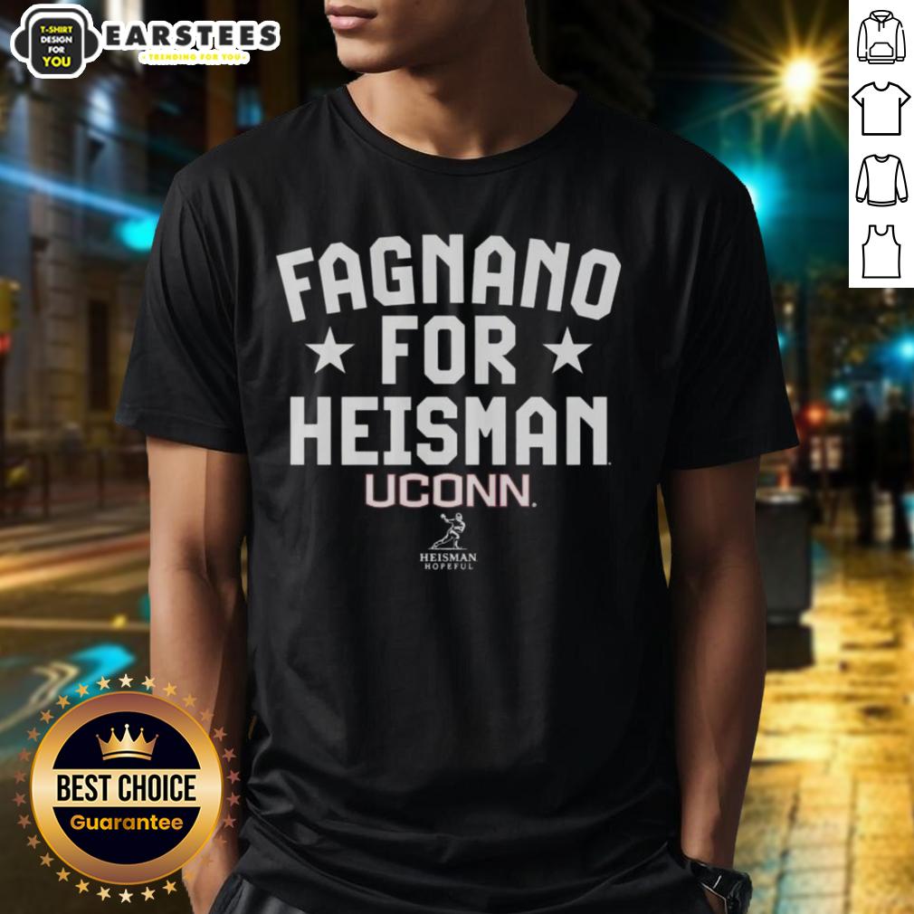 good-uconn-football-joe-fagnano-for-heisman-t-shirt-1 Good UConn Football Joe Fagnano For Heisman T-Shirt featuring bold graphics celebrating UConn's star quarterback.