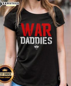Good UConn Huskies War Daddies logo on a stylish ladies tee, perfect for fans and casual wear.