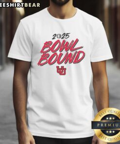 Good Utah Utes Football 2025 Bowl Bound T-Shirt featuring team colors and logo, perfect for fans celebrating the season.