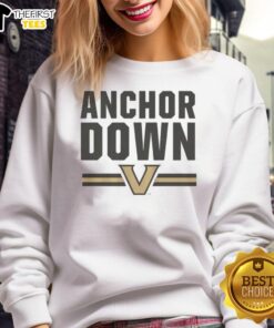 Good Vanderbilt Commodores Anchor Down Sweatshirt in black, featuring the iconic anchor logo for fans and students.