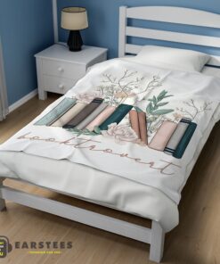 Good Vintage Floral Book Lover Blanket Fleece - Image 3