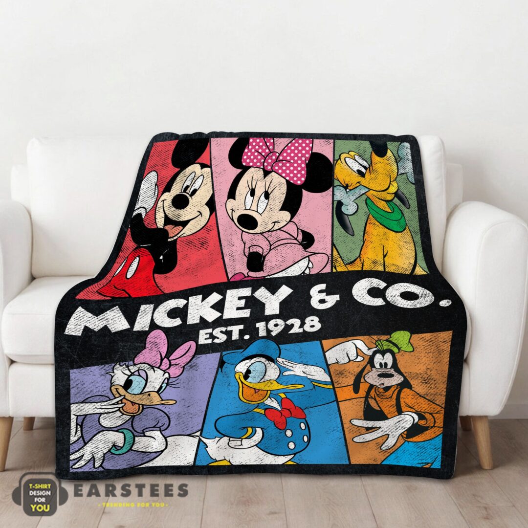 good-vintage-mickey-co-est-1928-blanket-mk-03-2 Good Vintage Mickey & Co Est 1928 Blanket - Image 2