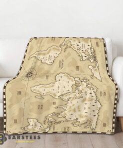 Good Vintage Pirate World Map Sepia Nautical Adventure Blanket Fleece Blanket - Image 2