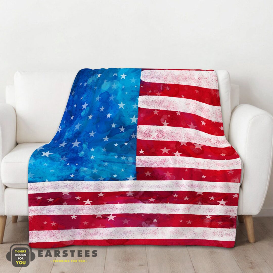 good-watercolor-american-flag-distressed-usa-patriotic-blanket-fleece-blanket-mk-01 Good Watercolor American Flag Distressed USA Patriotic Blanket Fleece Blanket - Image 2