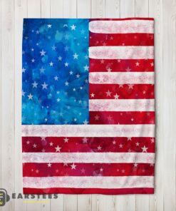 Good Watercolor American Flag Distressed USA Patriotic Blanket Fleece Blanket