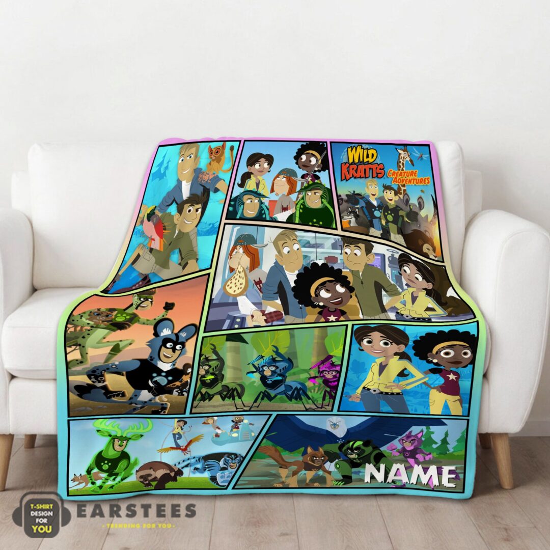 good-wild-kratts-creature-adventures-collage-blanket-fleece-customized-blanket-mk-01-2 Good Wild Kratts Creature Adventures Collage Blanket Fleece Customized Blanket - Image 2