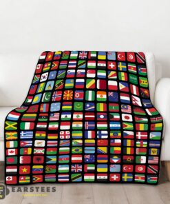 Good World Flags Grid Colorful International Countries Flag Blanket Fleece Blanket - Image 2