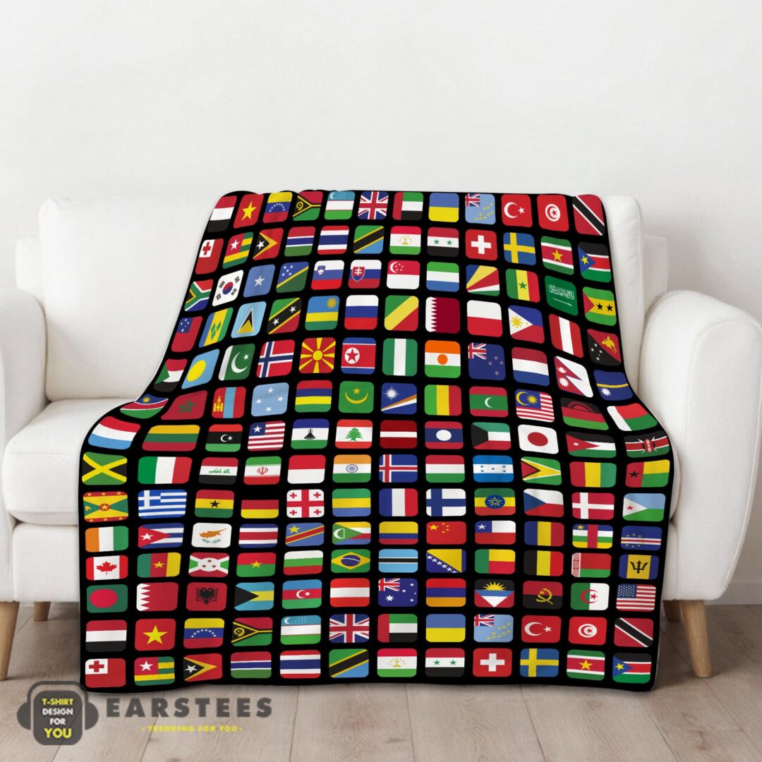 good-world-flags-grid-colorful-international-countries-flag-blanket-fleece-blanket-mk-01 Good World Flags Grid Colorful International Countries Flag Blanket Fleece Blanket - Image 2