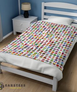 Good World Flags International Flags Collage Blanket Fleece Blanket - Image 3