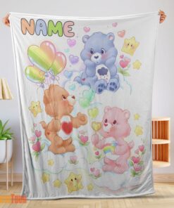 Happy Care Bears Friends Blanket Fleece Cute Customized Blanket