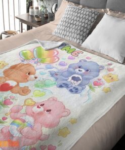 Happy Care Bears Friends Blanket Fleece Cute Customized Blanket - Image 2