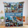 Happy Cartoon Thomas And Friends Blanket Fleece Customized Blanket