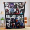 Happy Cartoon Transformers Characters Blanket Fleece Customized Blanket