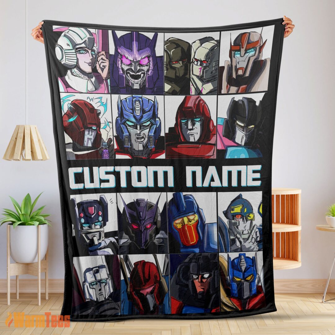 happy-cartoon-transformers-characters-blanket-fleece-customized-blanket-mk-01 Happy Cartoon Transformers Characters Blanket Fleece Customized Blanket