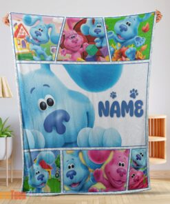 Happy Cartoon TV Show Blue's Clues Blanket Fleece Customized Blanket