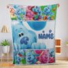 Happy Cartoon TV Show Blue's Clues Blanket Fleece Customized Blanket
