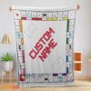 Happy Classic Monopoly Board Game Blanket Fleece Customized Blanket