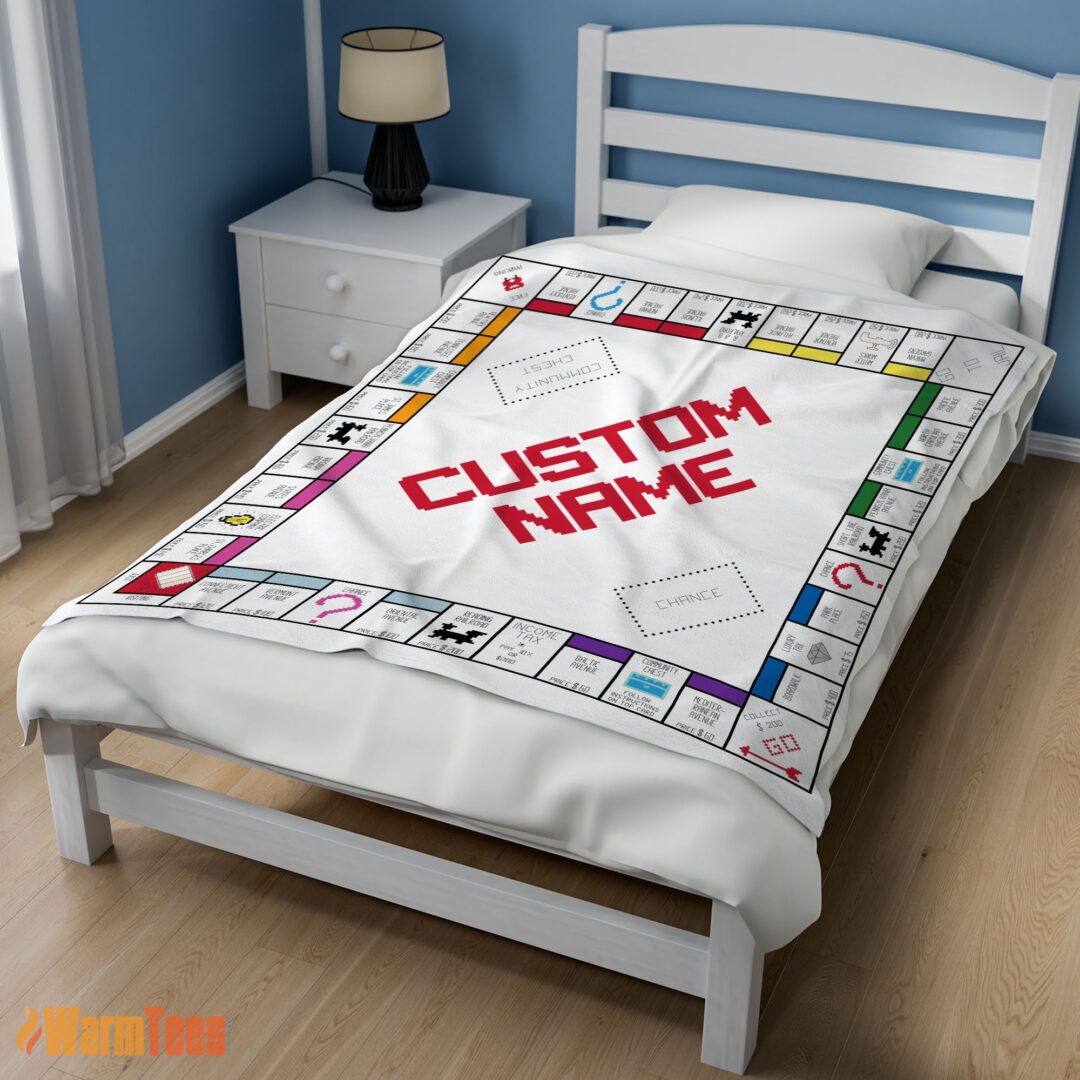 happy-classic-monopoly-board-game-blanket-fleece-customized-blanket-mk-02 Happy Classic Monopoly Board Game Blanket Fleece Customized Blanket - Image 3