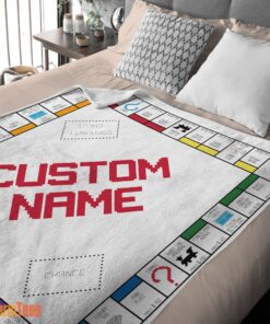 Happy Classic Monopoly Board Game Blanket Fleece Customized Blanket - Image 2