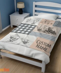 Happy Classic Winnie The Pooh & Friends Sketch Blanket Fleece Customized Blanket - Image 3