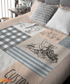 Happy Classic Winnie The Pooh & Friends Sketch Blanket Fleece Customized Blanket - Image 2